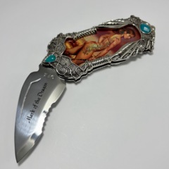 Fantasy Knife - Tattooed Woman Blue
